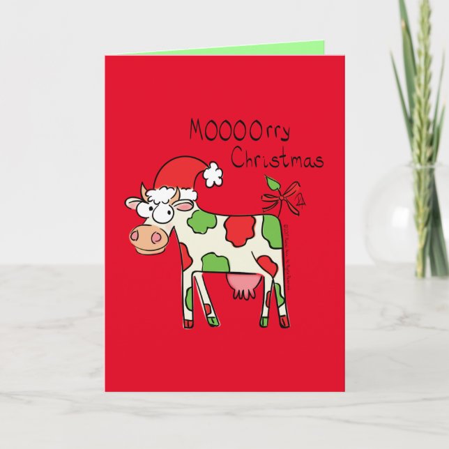 Tarjeta Navidades Cow Funny Personalizados Kids (Anverso)