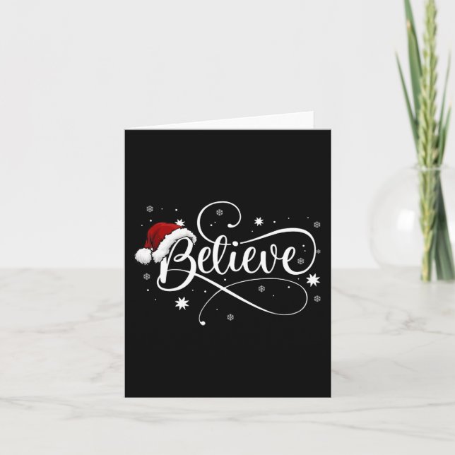 Tarjeta Navidades - Crean que Santa Claus cree que los Nav (Anverso)