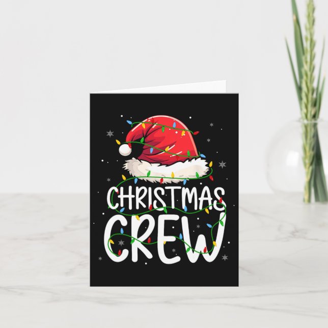 Tarjeta Navidades Crew Xmas Familia Pareja Pajamas Hombres (Anverso)