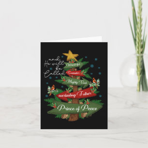 Tarjeta Navidades cristianos a quien llamarán Maravillosa 