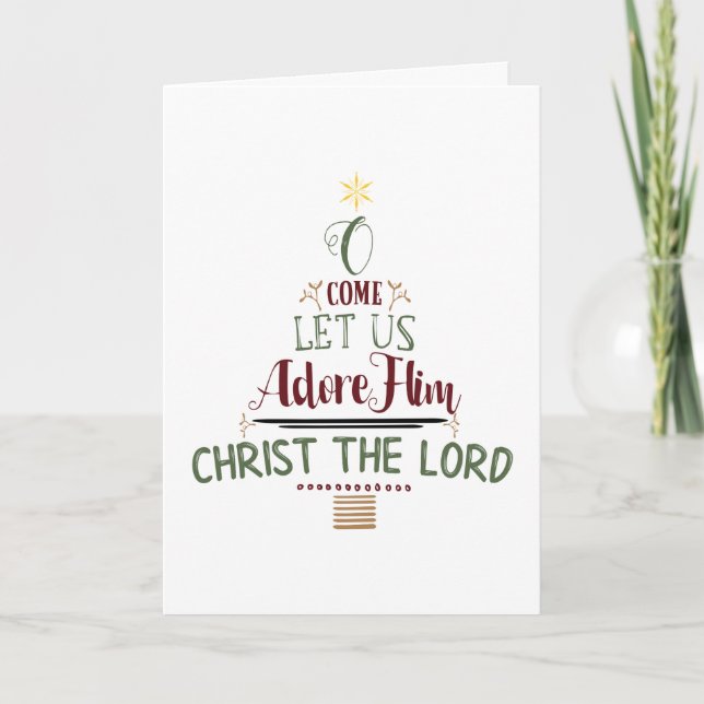Tarjeta Navidades cristianos Carol Typography, foto de fer (Anverso)