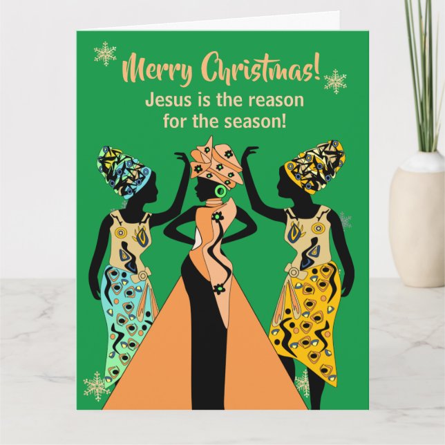 Tarjeta Navidades cristianos Inspiradores afroamericanos (Anverso)