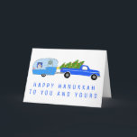 Tarjeta Navidades Cuadros Camión Trailer Vintage RV<br><div class="desc">Tarjeta de personalizable,  agregue su propio texto al interior o al frente de la tarjeta. Cambie también los colores de fondo. Revisa mi tienda por más diseños o hazme saber si quieres algo personalizado.</div>