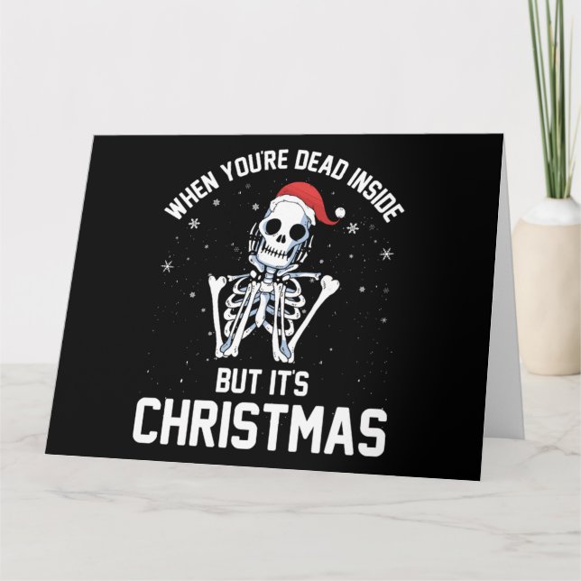 Tarjeta Navidades Cuando Tu Muerto Está Dentro De Funny Sk (Anverso)