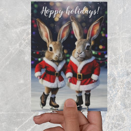 Tarjeta Navidades Cute Bunnies Conejo Conejo Conejo Conejo