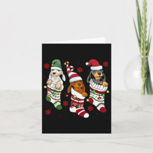 Tarjeta Navidades Cute Dachshund Perro Amante Mamá Papá Mu
