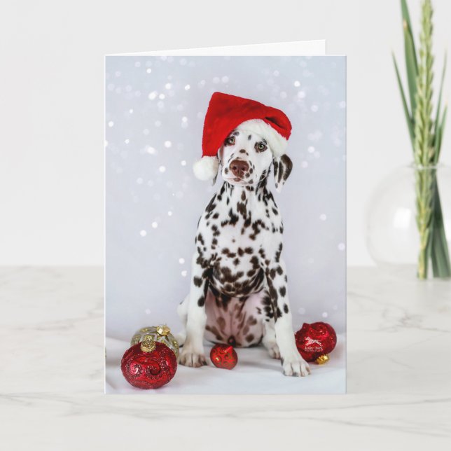 Tarjeta Navidades dálmatas (Anverso)