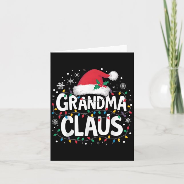 Tarjeta Navidades de Abuela Claus iluminan Matchi (Anverso)