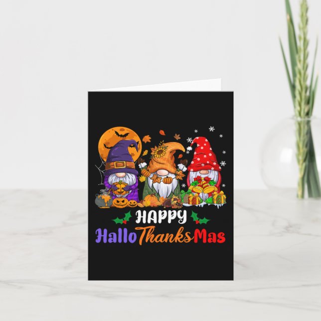 Tarjeta Navidades de Acción de Gracias de Hallothanksmas H (Anverso)