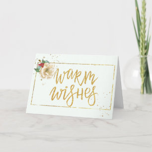 Tarjeta Navidades de acuarela contemporánea Magnolia