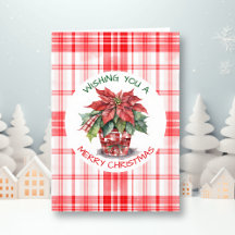 Navidades de acuarela Poinsettia Personalizada