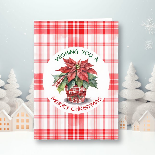 Tarjeta Navidades de acuarela Poinsettia Personalizada (Subido por el creador)