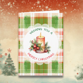 Tarjeta Navidades de acuarela reciben un saludo de vacacio