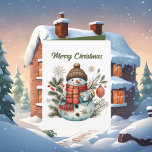 Tarjeta Navidades de acuarela snowman agregar texto<br><div class="desc">Navidades de acuarela snowman agregar tarjeta de texto (</div>