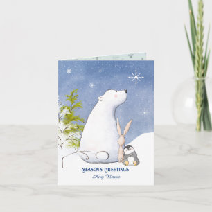 Tarjeta Navidades de amigos de Santa Claus