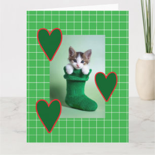 Tarjeta Navidades de amor y corazón