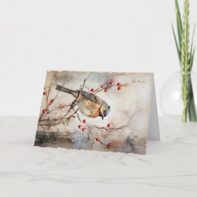 Tarjeta Navidades de animales de la selva Cute Woodland sa (Anverso)