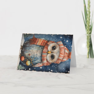 Tarjeta Navidades de animales de la selva Cute Woodland sa