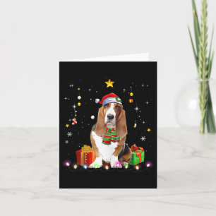 Tarjeta Navidades de árbol de perros aferrados de perro du