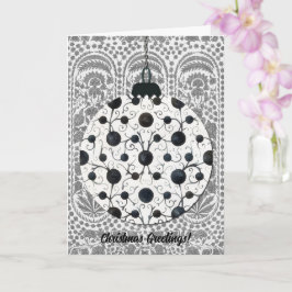 Tarjeta Navidades de arte de color gris negro de estilo vi