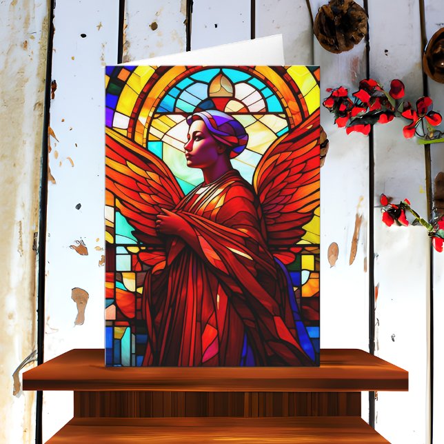 Tarjeta Navidades de arte de Glass Angel de bonito (Subido por el creador)