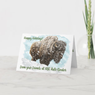 Tarjeta Navidades de Arte Occidental, Bison