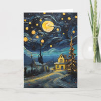 Navidades de arte vintage inspirados por Van Gogh