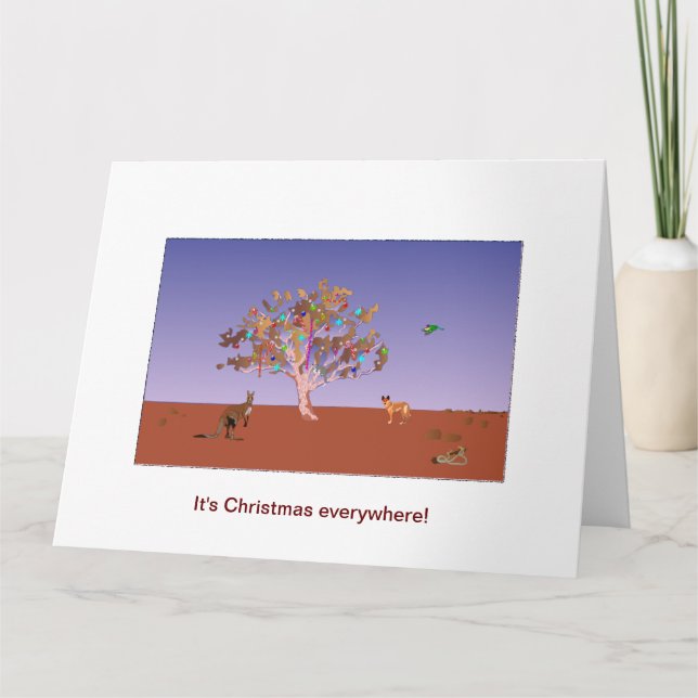 Tarjeta Navidades de Australia (Anverso)