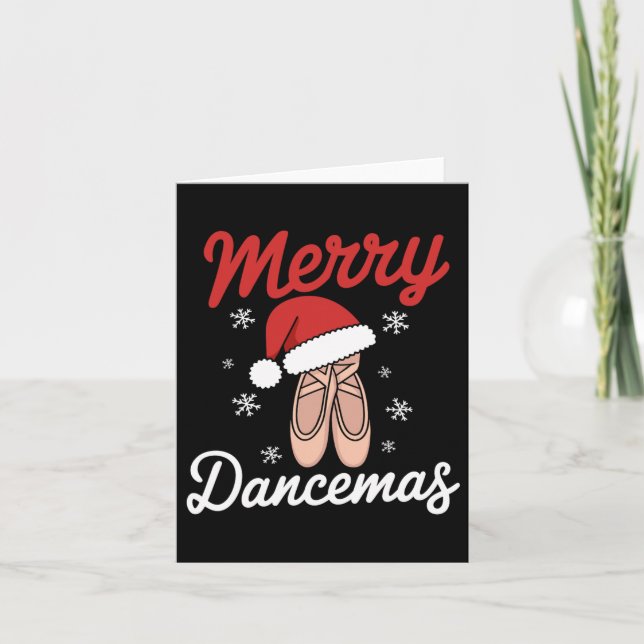 Tarjeta Navidades de bailarinas de ballet bailarines Dan (Anverso)