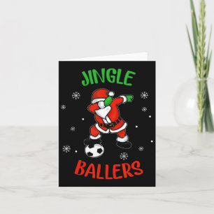 Tarjeta Navidades de baloncesto de Jingle Santa