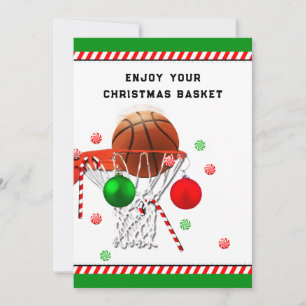 Tarjeta Navidades de baloncesto de vacaciones