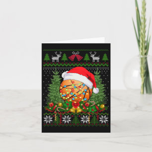 Tarjeta Navidades de baloncesto obsequios familiares y ama