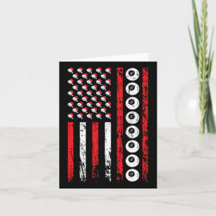 Tarjeta Navidades de Bandera Deportiva de Cue Americana Bi