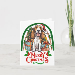 Tarjeta Navidades de Basset-Hound