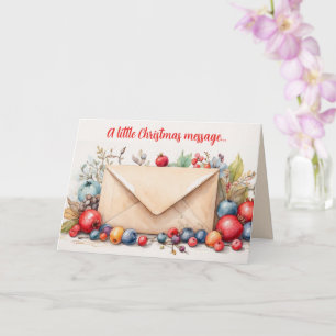 Tarjeta Navidades De Baterías Y Flores De Envolvente Edita