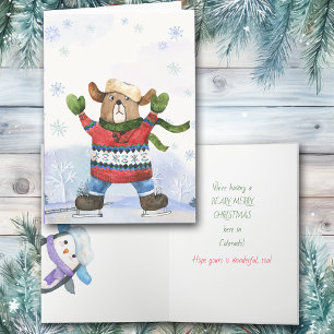Tarjeta Navidades de Beary Merry Colorado