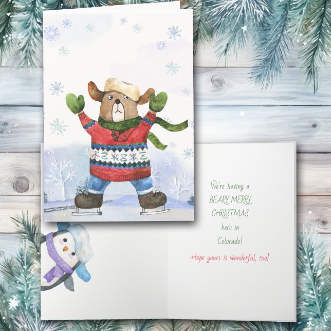 Tarjeta Navidades de Beary Merry Colorado (Subido por el creador)