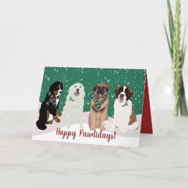 Tarjeta Navidades de Bernese Leonberger Great Pyrenees