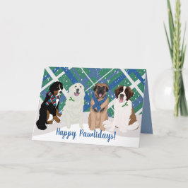 Tarjeta Navidades de Bernese Leonberger Great Pyrenees