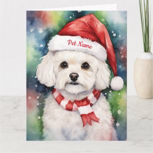 Tarjeta Navidades de Bichon Frise Personalizados
