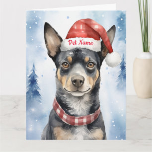 Tarjeta Navidades de Blue Heeler Personalizadas
