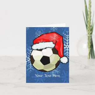 Tarjeta - Navidades de bolas de fútbol