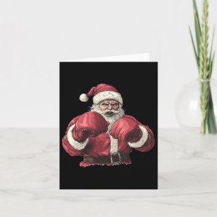 Tarjeta Navidades de boxeo de Santa Claus - Vacaciones de 