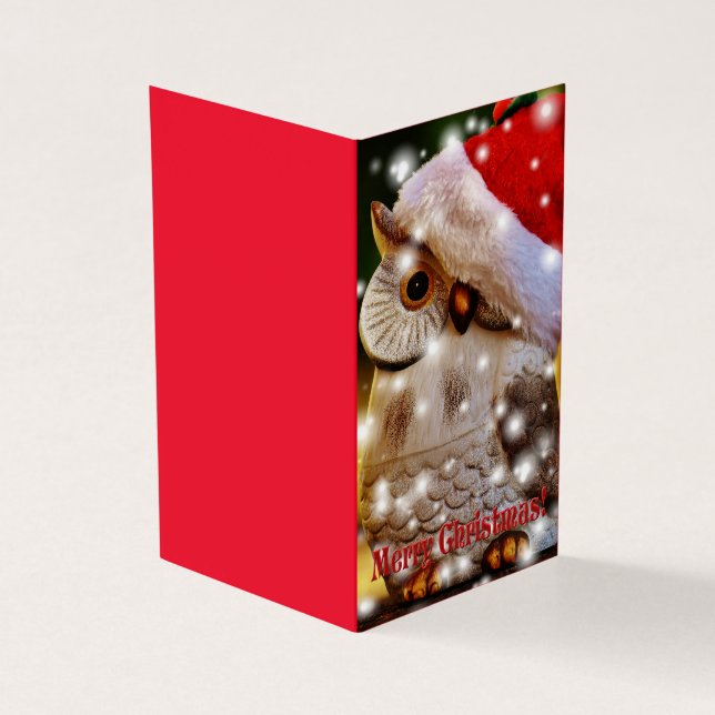 Tarjeta navidades de búho (Exterior)