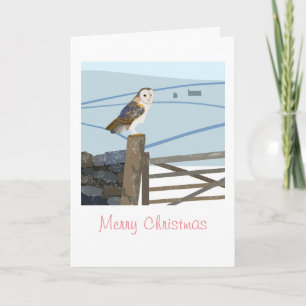Tarjeta Navidades de búho de Barn