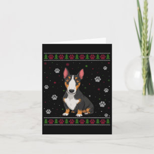 Tarjeta Navidades de Bull Terrier suéter navidad Mascota p