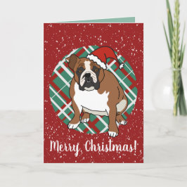 Tarjeta Navidades de Bulldog de Inglaterra