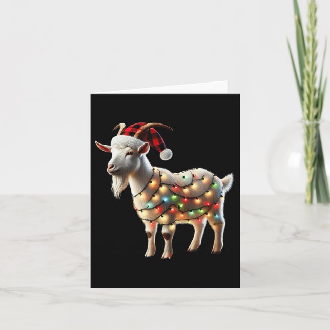 Tarjeta Navidades de cabra cabras navideños (Anverso)