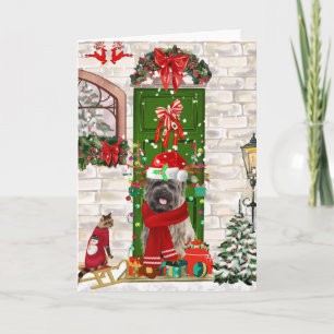Tarjeta Navidades de Cairn Terrier Dog