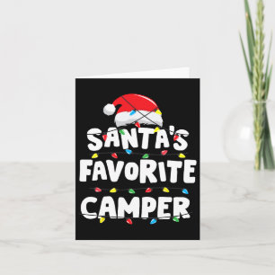 Tarjeta Navidades de camping en Santa Claus